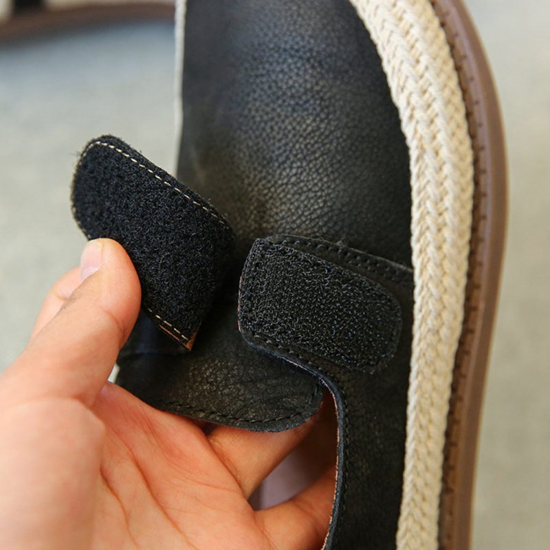 Comfortabele Retro Leren Casual Platte Schoenen | Cadeau Schoenen