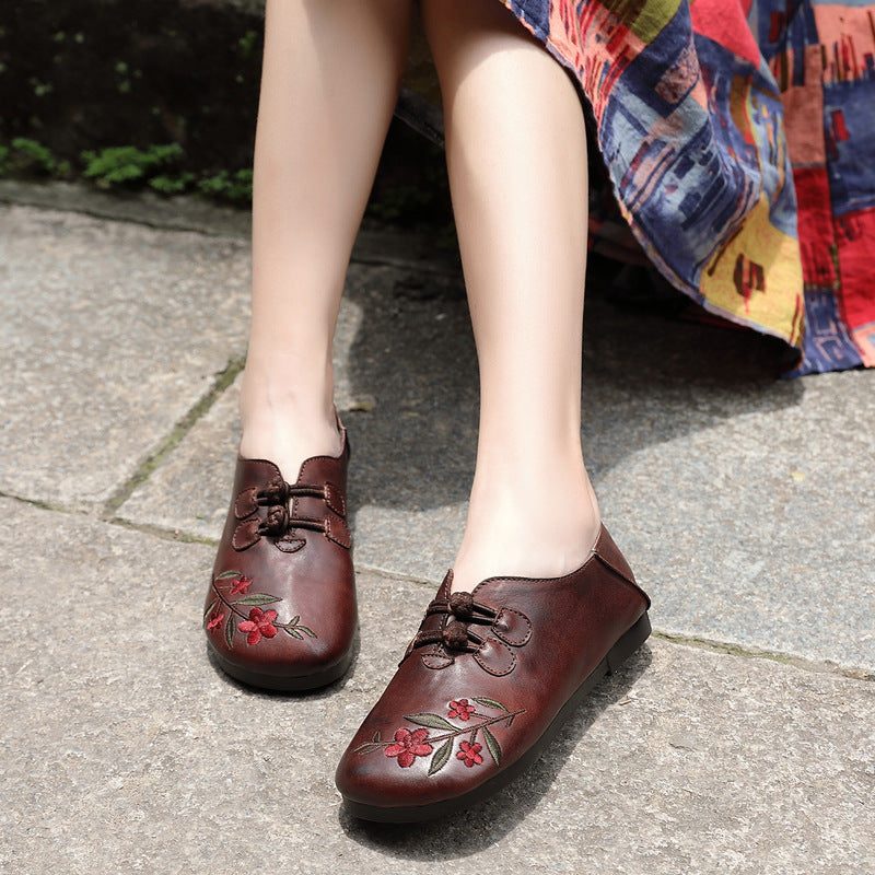Etnisch Geborduurde Comfortabele Platte Schoenen | Cadeau Schoenen
