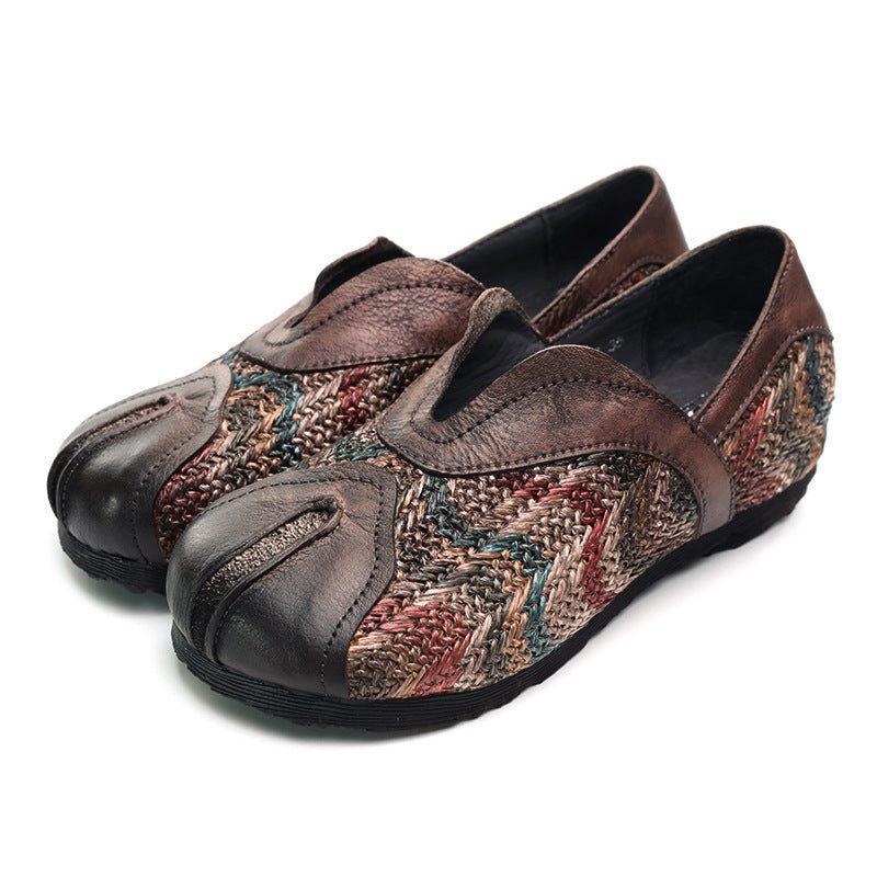 Geweven Geweven Etnische Retro Platte Schoenen|cadeauschoenen
