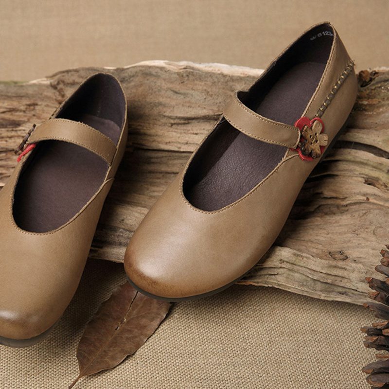 Handgemaakte Koe Pees Casual Retro Platte Schoenen | Cadeau Schoenen
