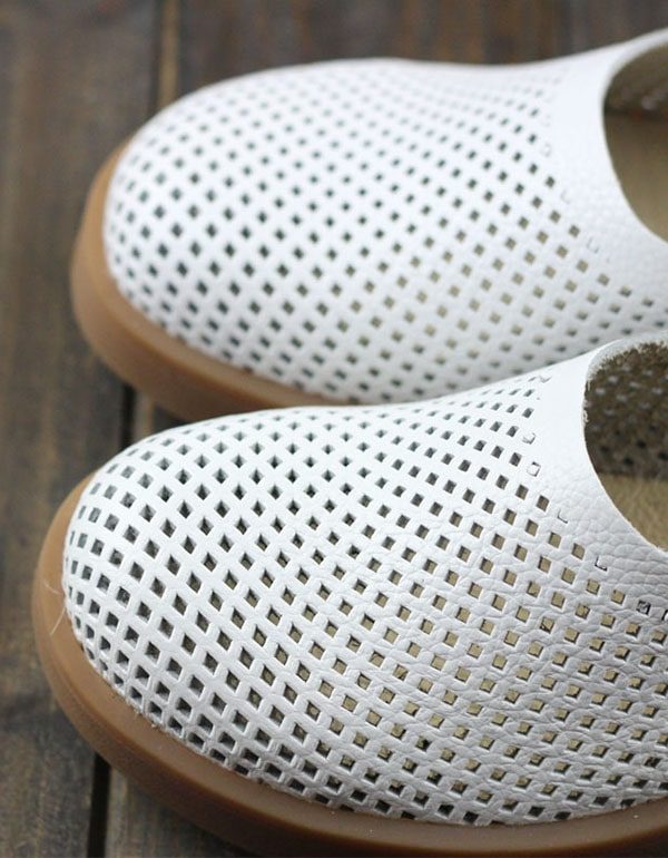 Handgemaakte Lederen Zachte Retro Platte Schoenen