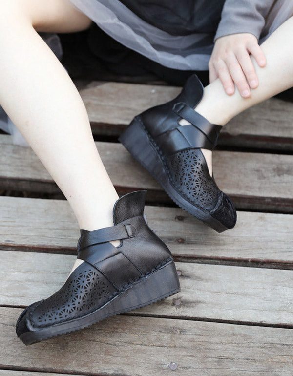 Handgemaakte Retro Platte Damesschoenen