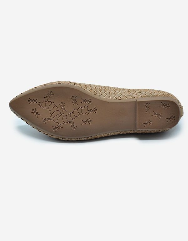Handgeweven Retro Leren Mode Pumps
