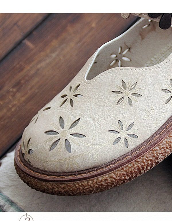 Holle Comfortabele Retro Handgemaakte Schoenen Met Dikke Zolen