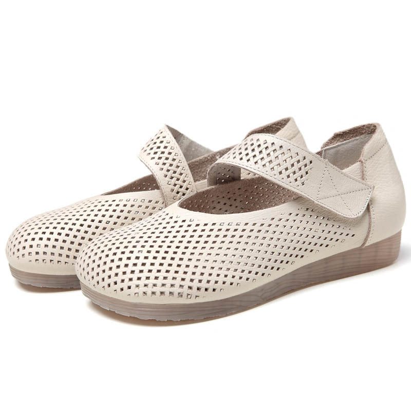 Klittenband Retro Dames Zomer Retro Platte Schoenen