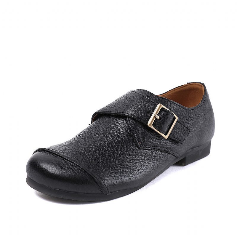 Lederen Handgemaakte Retro Casual Platte Schoenen | Cadeau Schoenen