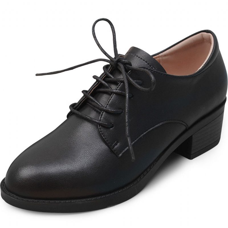 Leren Retro Platte Schoenen In Britse Stijl | Cadeau Schoenen