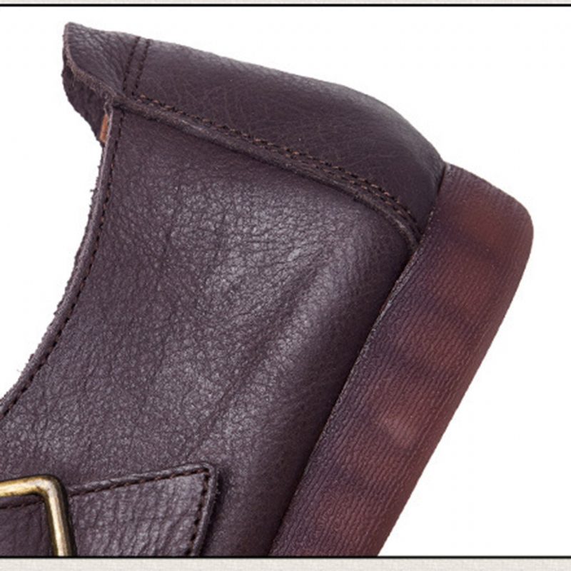 Leren Retro Zachte Platte Schoenen