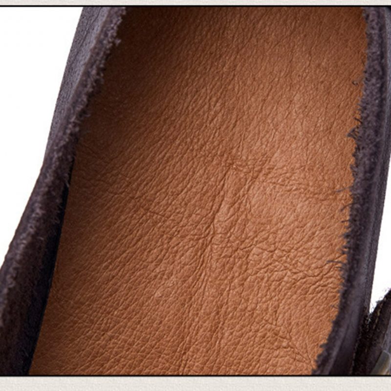 Leren Retro Zachte Platte Schoenen