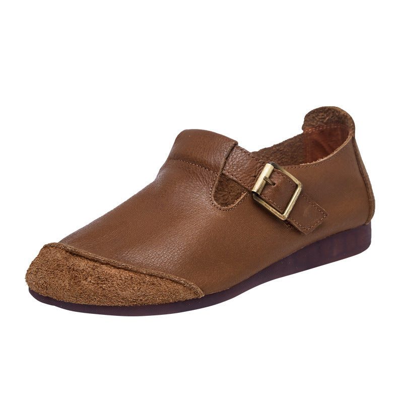 Leren Retro Zachte Platte Schoenen
