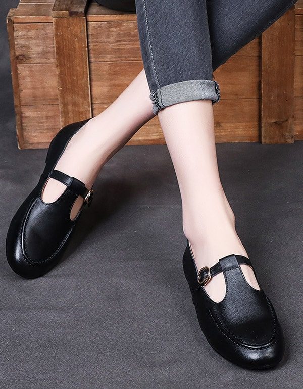 Nieuwe Lederen Zachte Britse Werkschoenen Voor Dames