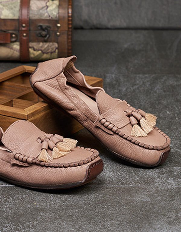 Retro Casual Peas Platte Schoenen Met Ronde Kop