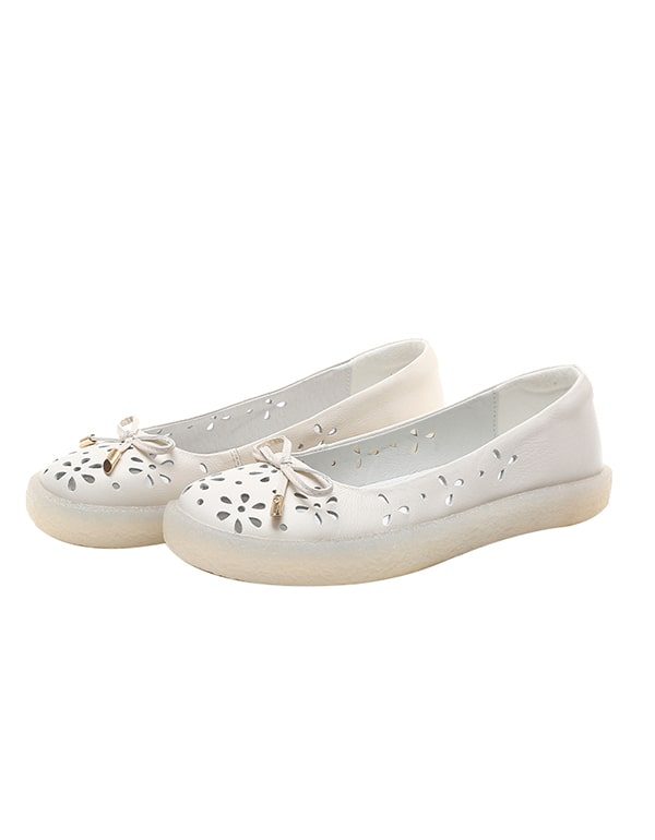 Retro Platte Soft Sole Echte Lederen Verpleegkundige Schoenen