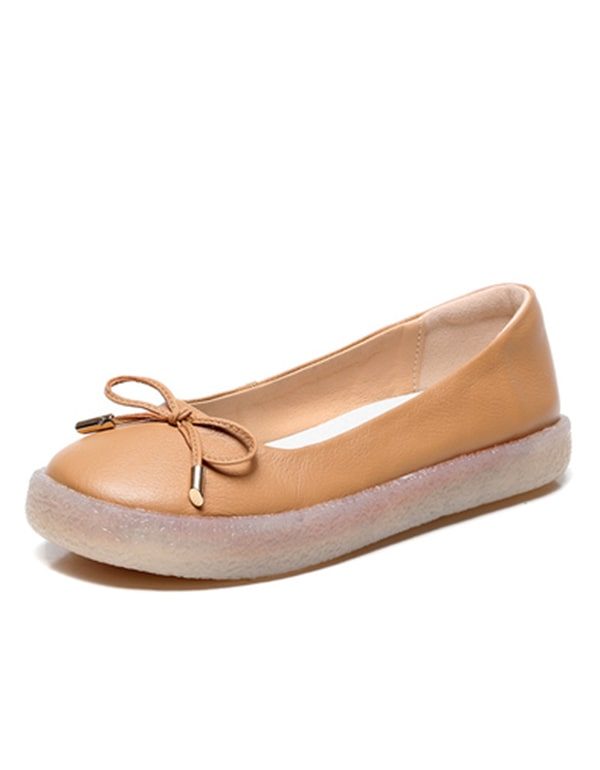 Retro Platte Soft Sole Echte Lederen Verpleegkundige Schoenen