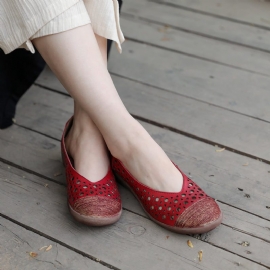 Uitgeholde Lage Hak Vrijetijds Dames Platte Schoenen