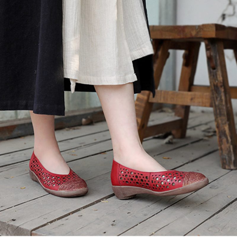 Uitgeholde Lage Hak Vrijetijds Dames Platte Schoenen
