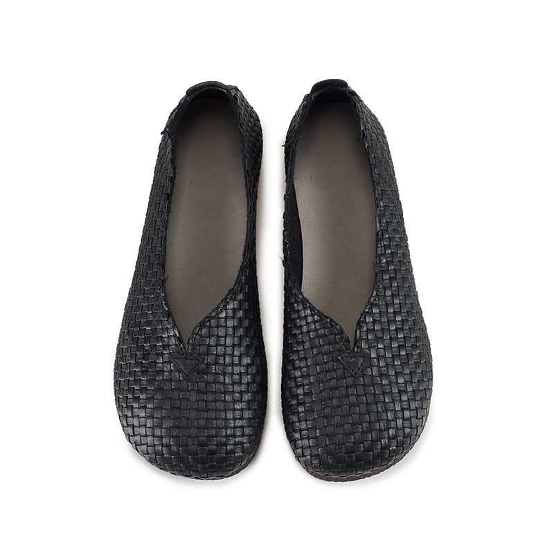 Weef Retro Comfortabele Platte Schoenen Voor Dames