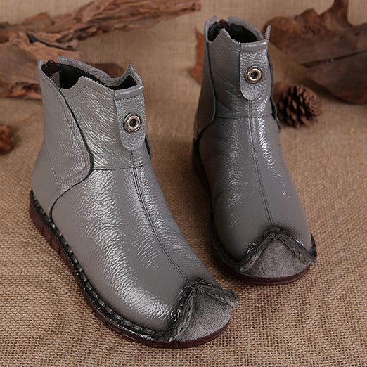 Etnische Handgemaakte Retro Zachte Pluche Winterlaarzen Voor Dames| Geschenkschoenen 35-42