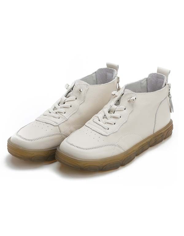 Comfortabele Casual Leren Damessneakers