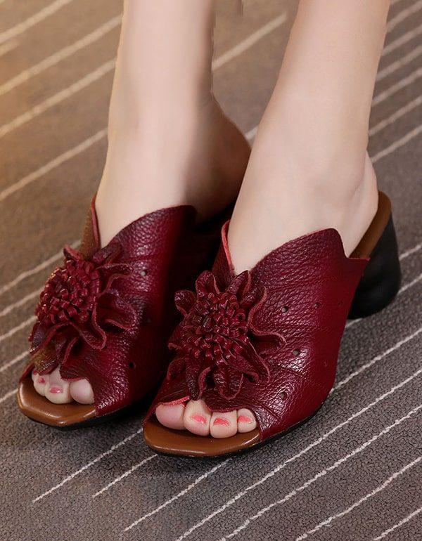 Chunky Pantoffels In Etnische Stijl Voor Dames