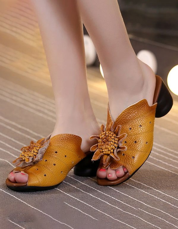 Chunky Pantoffels In Etnische Stijl Voor Dames