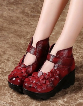 Etnische Stijl Bloemen Retro Sleehak Schoenen