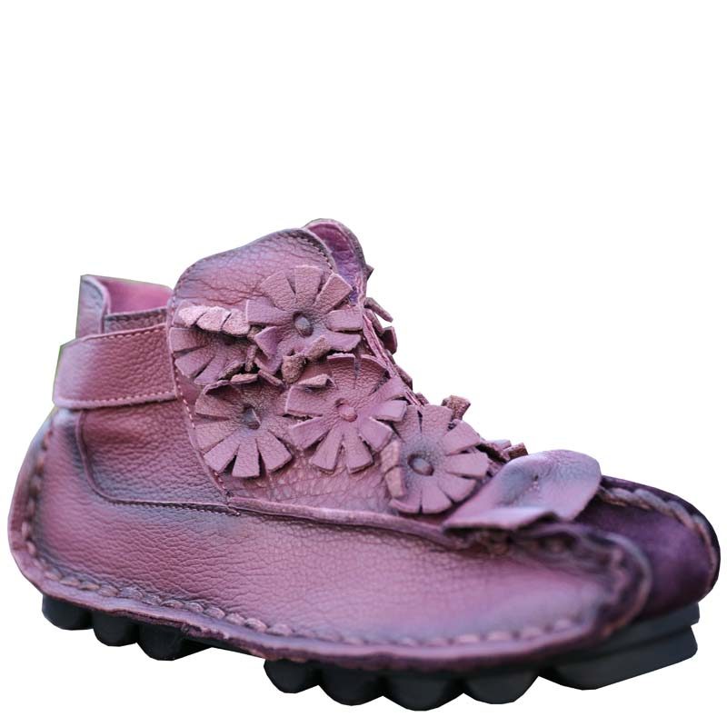 Etnische Zachte Onderkant Retro Platte Laarzen|cadeauschoenen