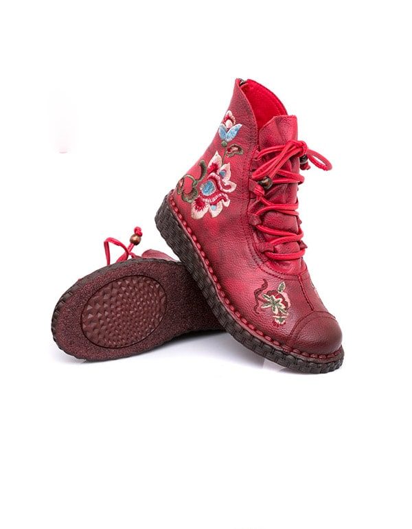 Handgemaakte Etnische Borduurschoenen Voor Dames