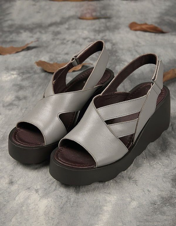 Damesmode Visteen Wedge Sandalen Slingback