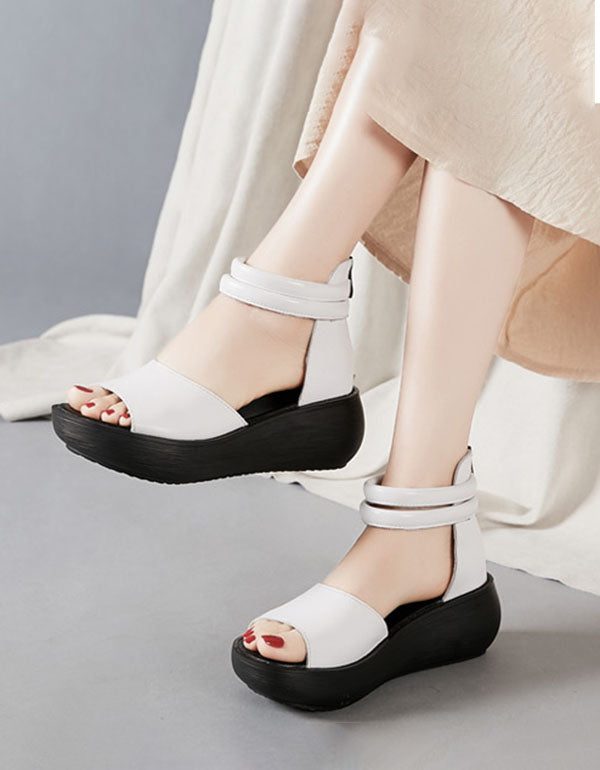 Handgemaakte Zomer Lederen Enkelbandjes Sandalen