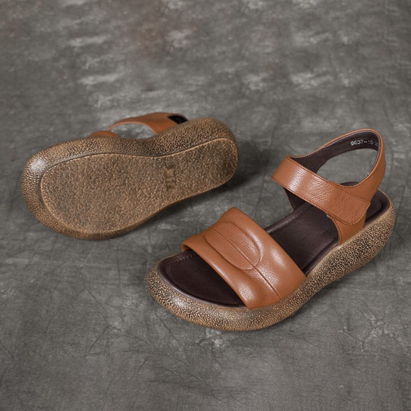 Retro Zomersandalen Voor Dames Met Sleehak