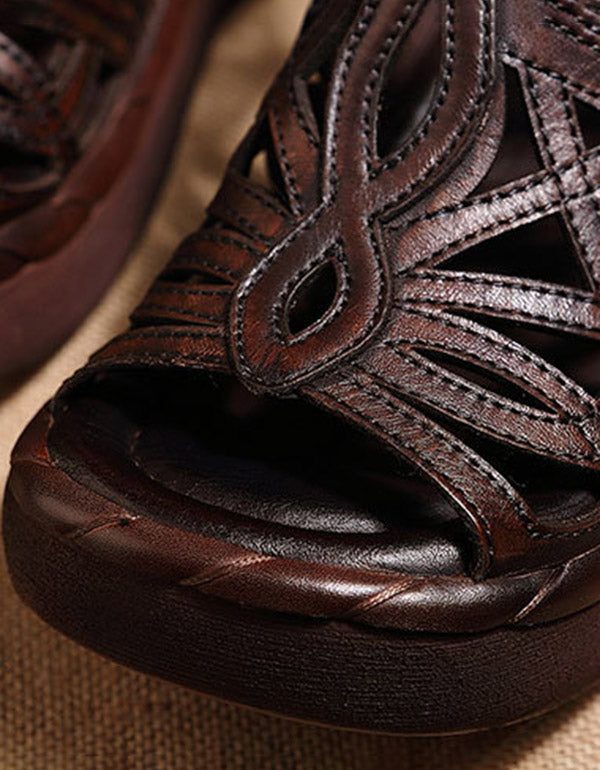 Zomer Lederen Visteen Roeping Sandalen