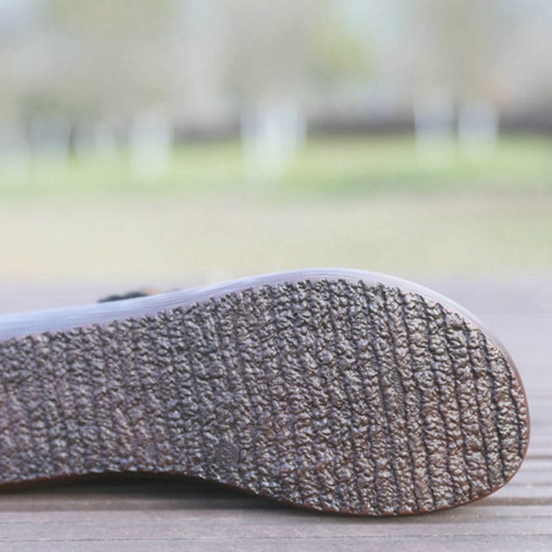 Zomer Platform Bloem Groene Sandalen