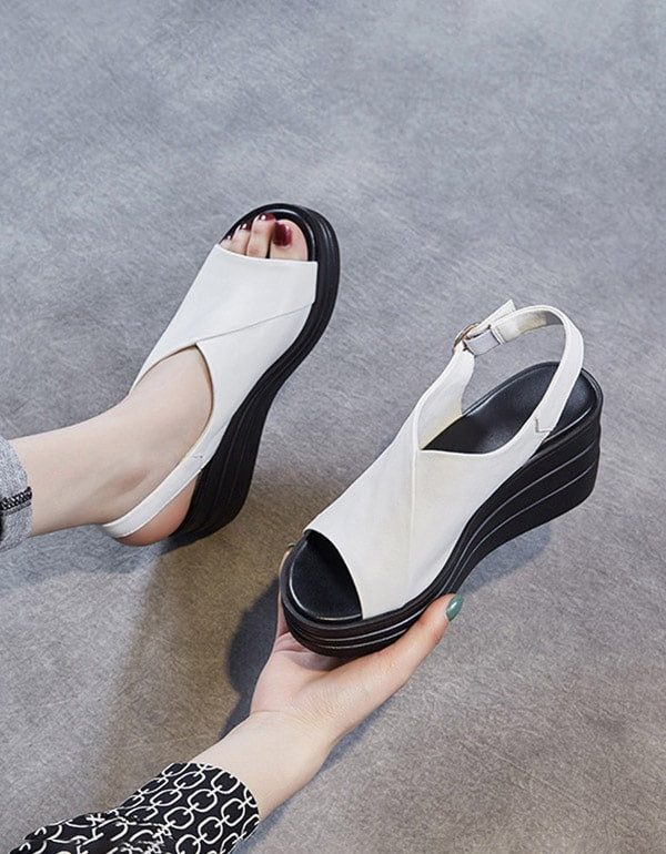 Zomersandalen Met Slingback-sleehak Voor Dames