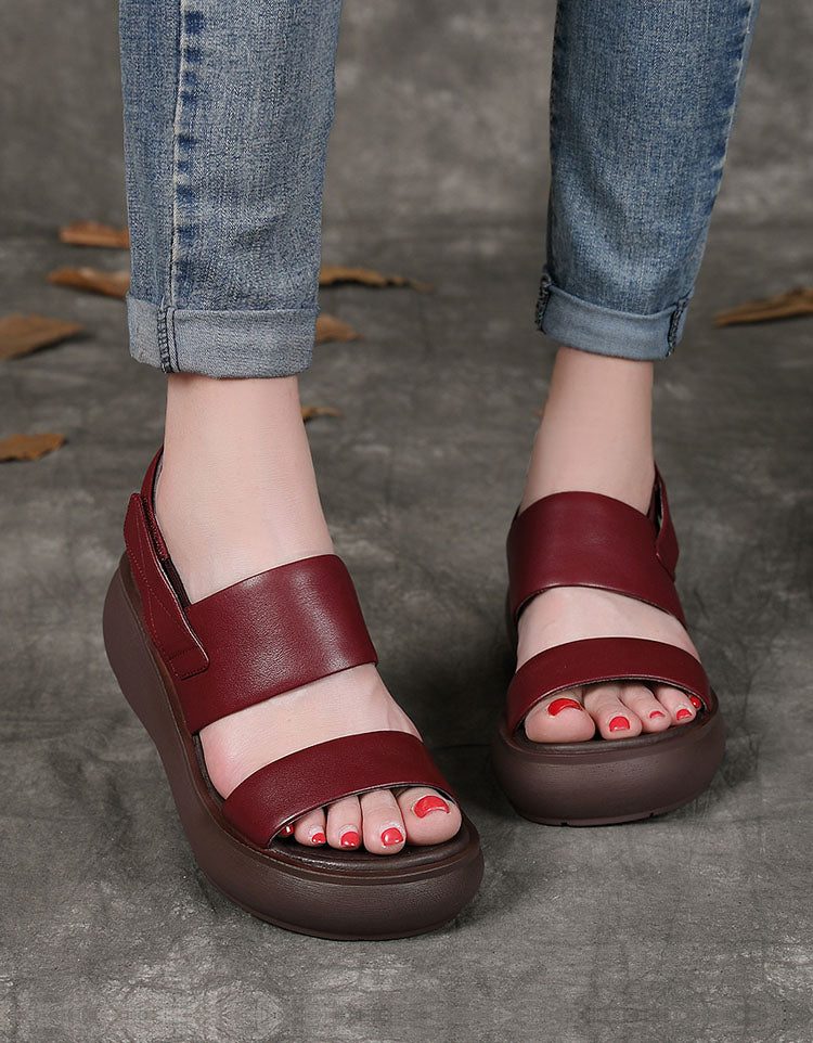 Zomerse Slingback Retro Wedge Sandalen