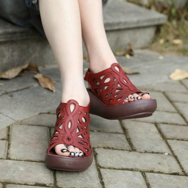 Zomerse Slingback Wedge Sandalen Voor Dames