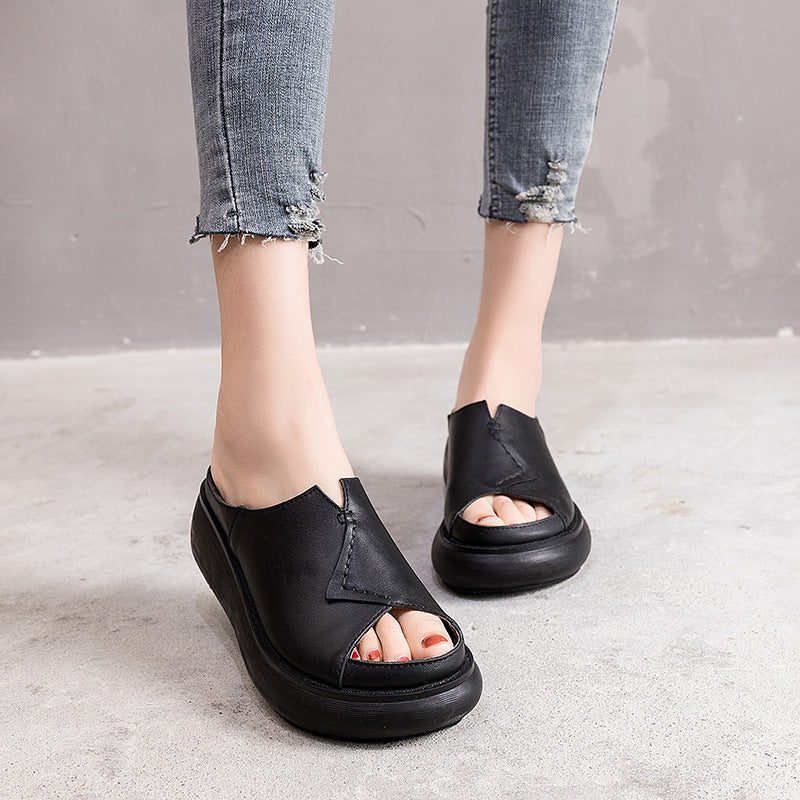 Dames Zomer Retro Handgemaakte Wedge Slippers