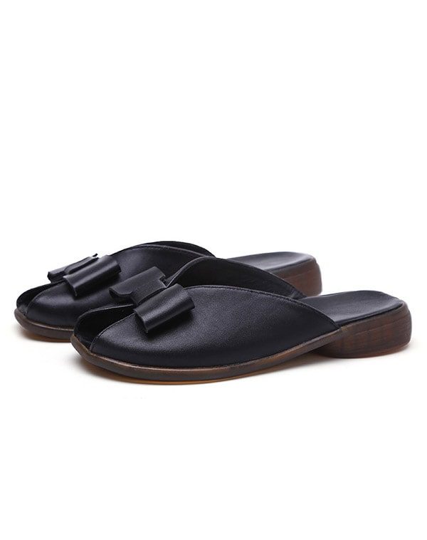 Zomer Lederen Strik Strandslippers