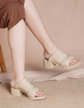 Zomer Nieuwe Retro Leren Mode Slippers