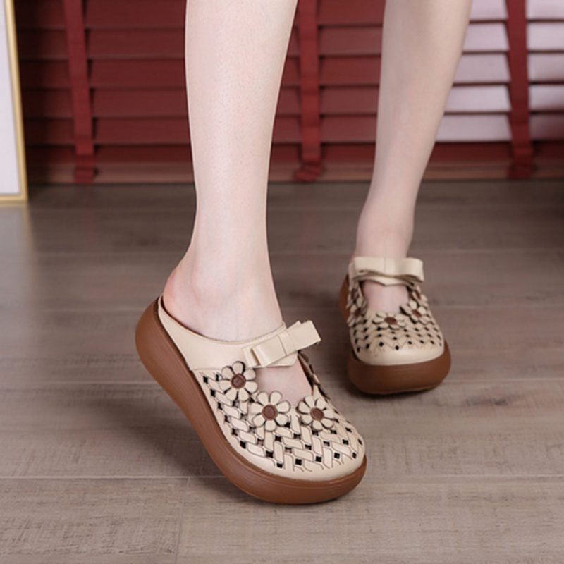 Zomerpantoffels Met Holle Bloemen | Cadeau Schoenen