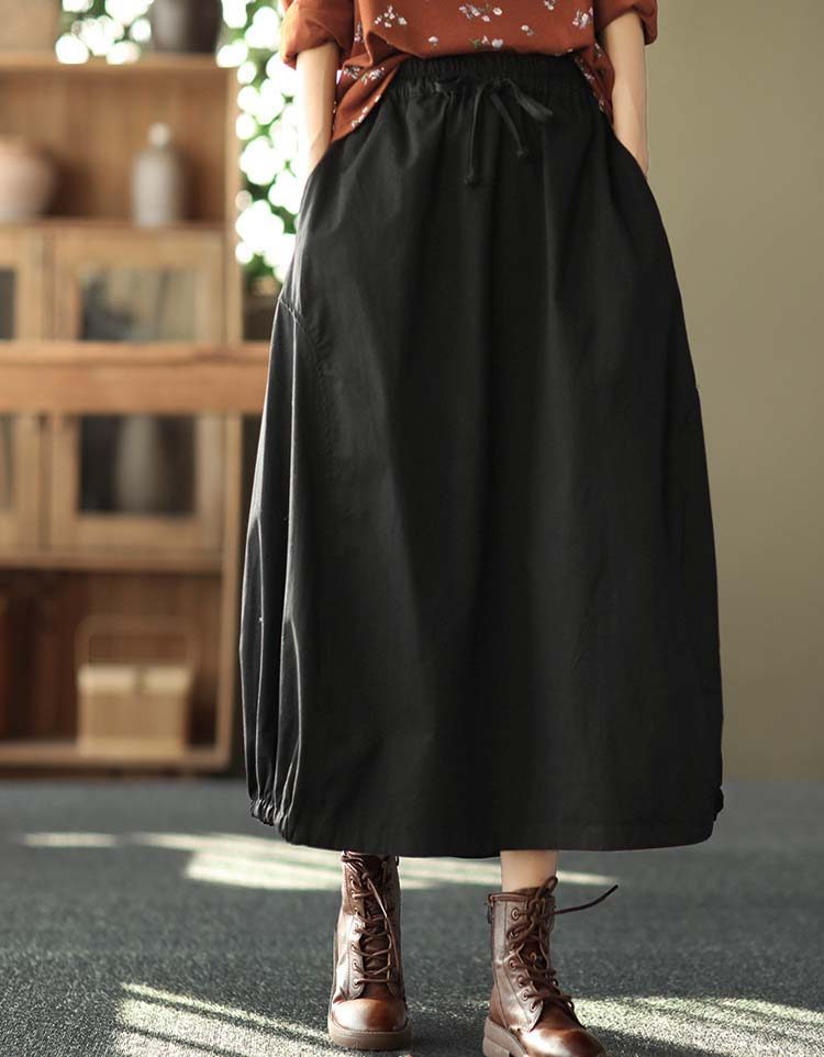 Lente Elastische Taille Losse Casual Rok