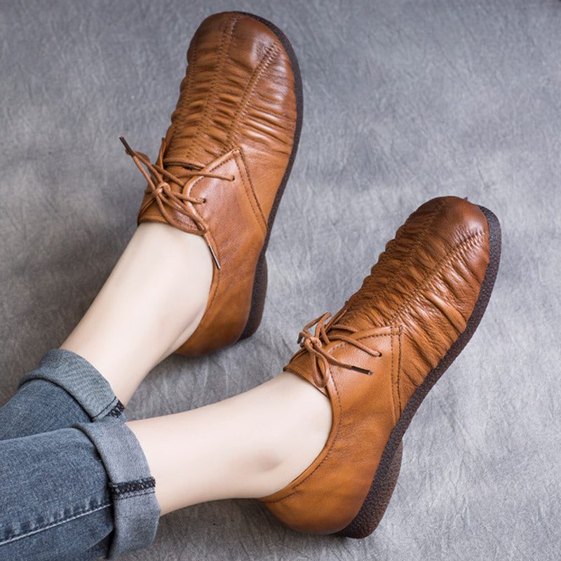 Lente Handgemaakte Koe Peesbodem Retro Schoenen | Cadeau Schoenen