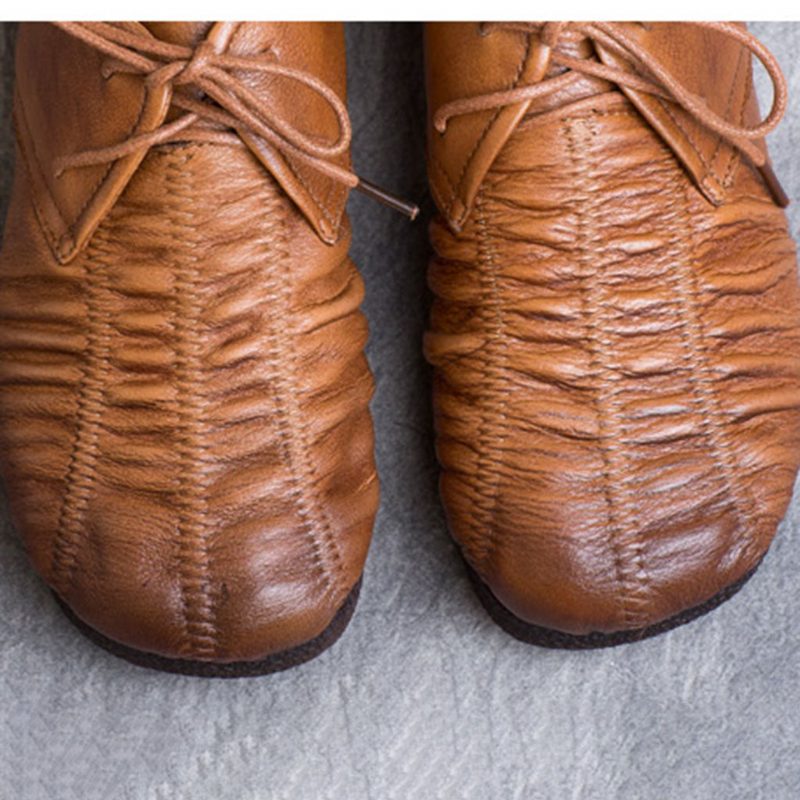 Lente Handgemaakte Koe Peesbodem Retro Schoenen | Cadeau Schoenen