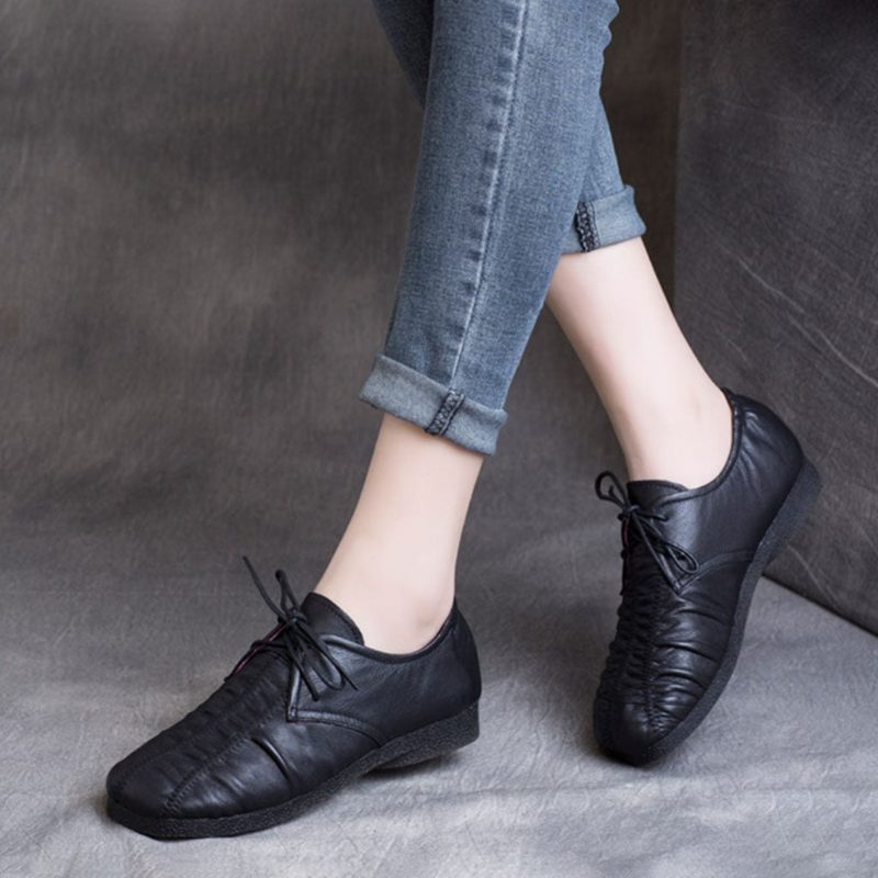Lente Handgemaakte Koe Peesbodem Retro Schoenen | Cadeau Schoenen