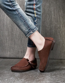 Lente Lederen Zachte Dames Loafers