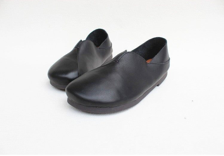 Lente Lederen Zachte Handgemaakte Platte Schoenen Voor Dames
