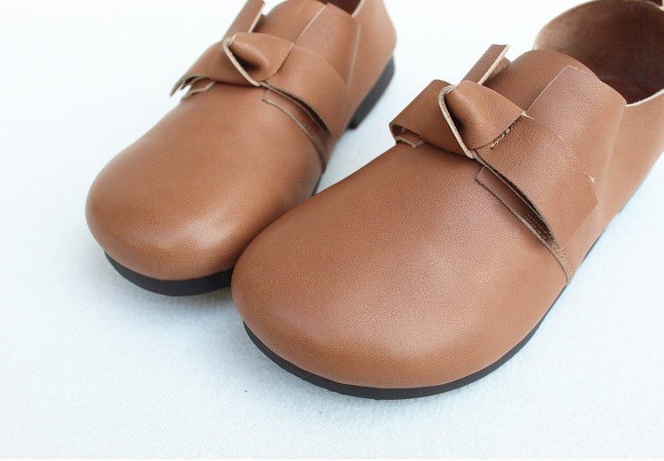 Lente Leren Strik Leuke Platte Schoenen 35-41
