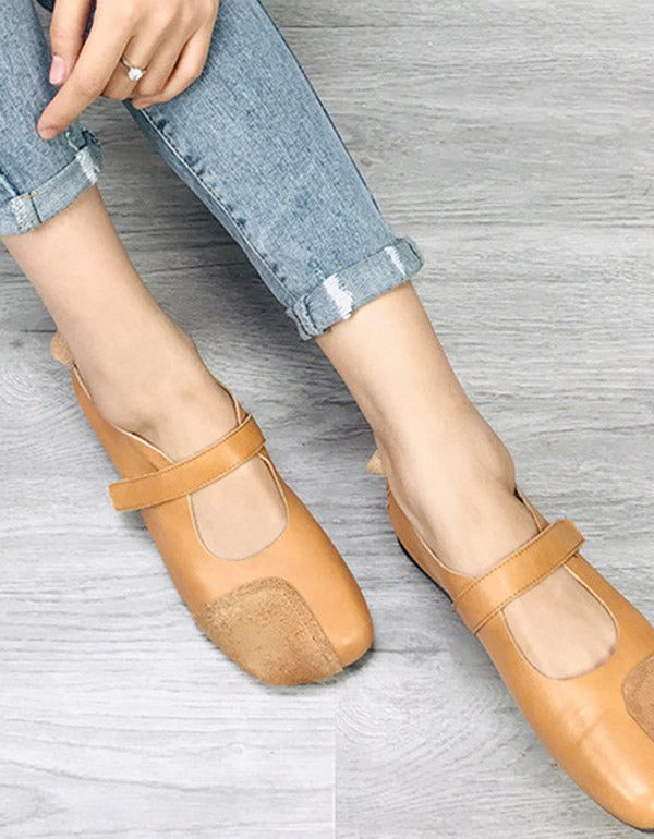 Retro Platte Schoenen Voor Dames In Bijpassende Kleur