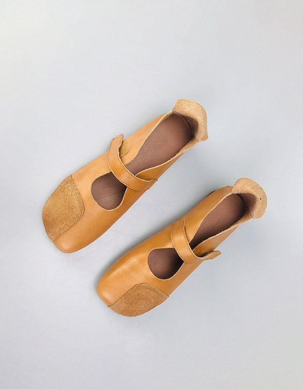 Retro Platte Schoenen Voor Dames In Bijpassende Kleur