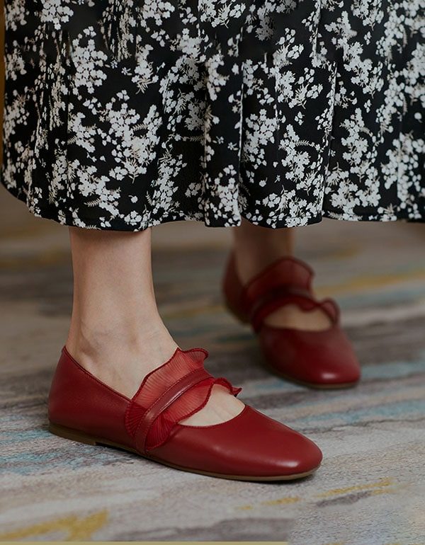 Vrouwen Lente Retro Platte Schoenen Leuk